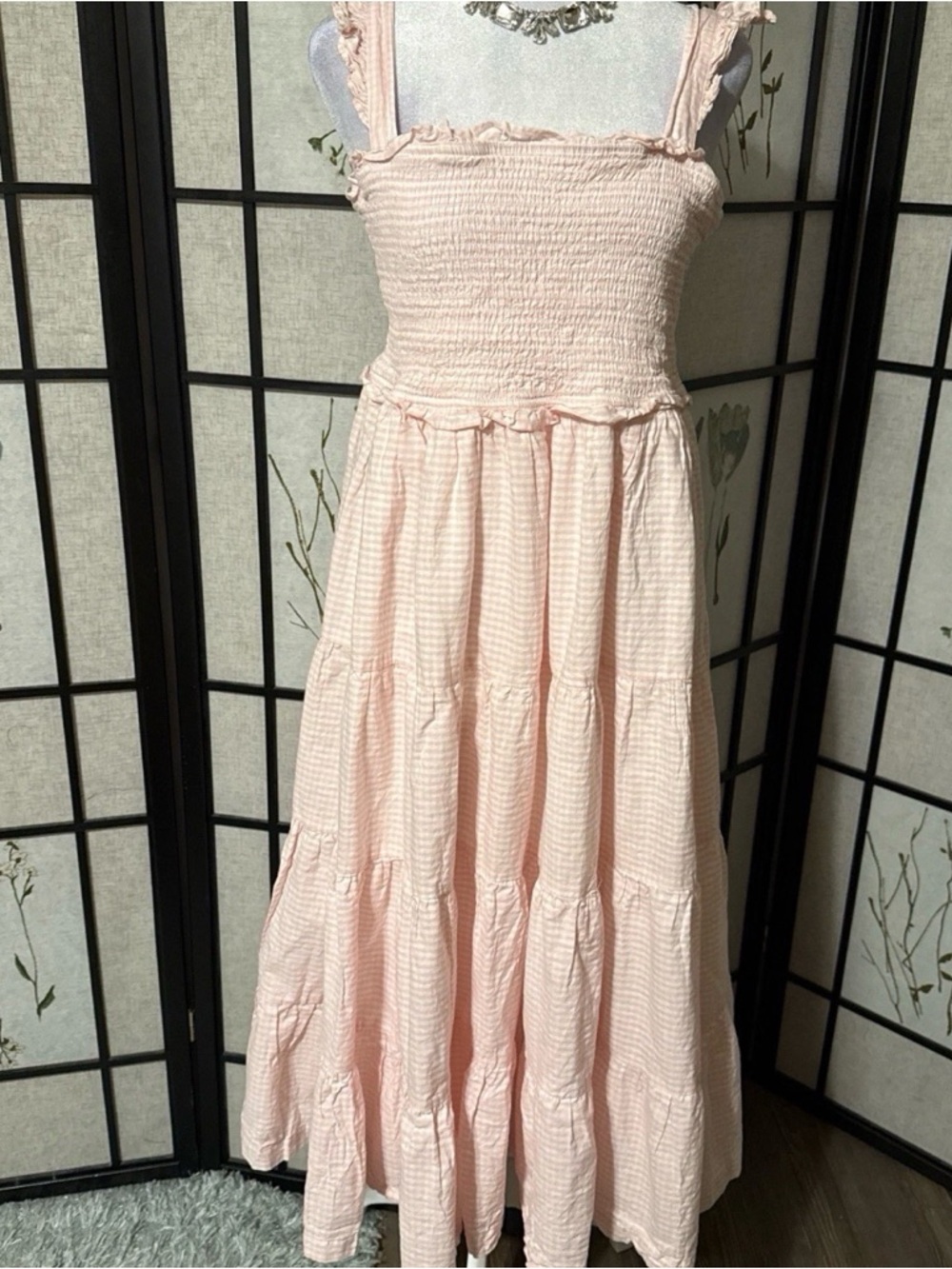 Ruffle Butts Light Pink Smocked Dress